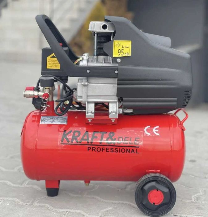 Компресор повітряний 24 л Kraft&Dele KD400 8 бар 230 л/хв Польща