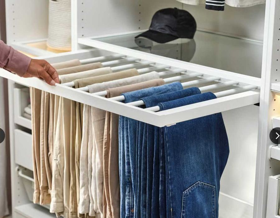 IKEA PAX Wysuwany wieszak spodnie biały 100x58 004.465.34 KOMPLEMENT