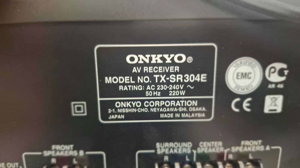 Onkyo TX-SR304E amplituner AV 5.1 + pilot sprawny (421)