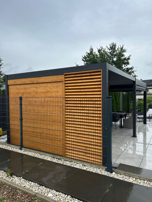 Wiata, altany, zadaszenie,pergola przyscienna,domki ogrodowe