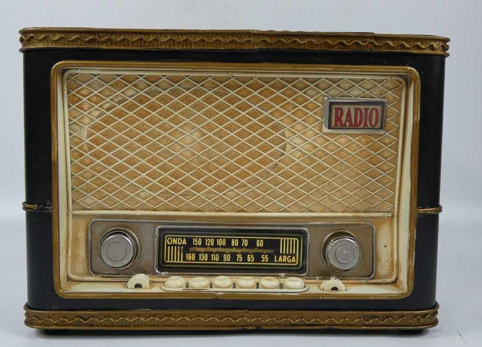 Metalowa SKARBONKA stylizowana na stare RADIO w stylu retro