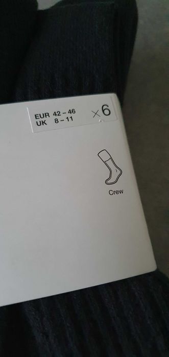 Nike skarpetki czarne x 6szt