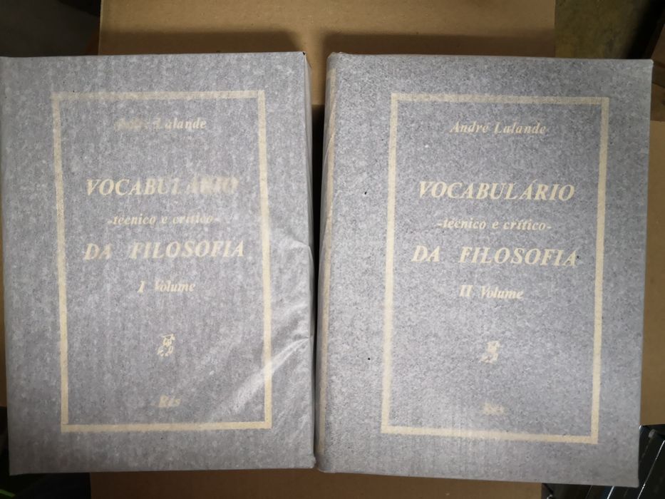 Vocabulário técnico e crítico da Filosofia, A. Lalande - NOVOS