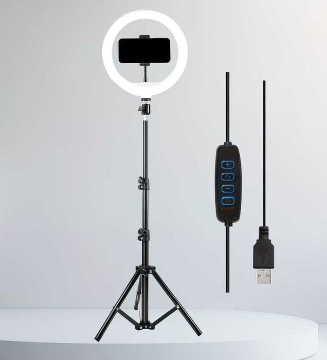 Ring light 26 cm com tripé de mesa