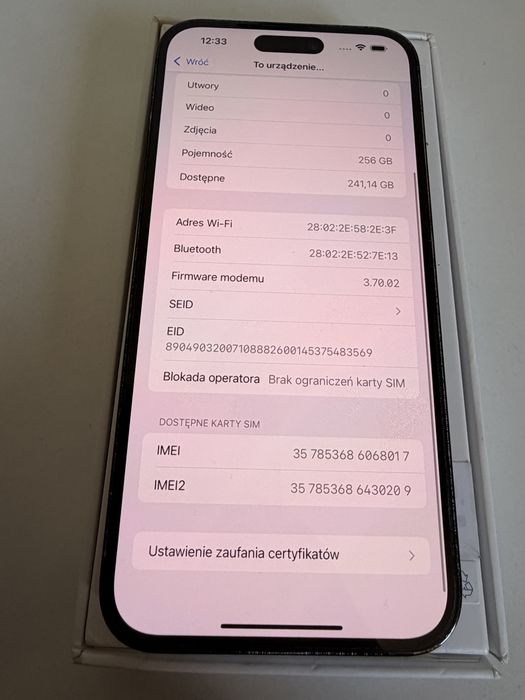 iPhone 14 Pro Max 256gb Black Bateria 100%