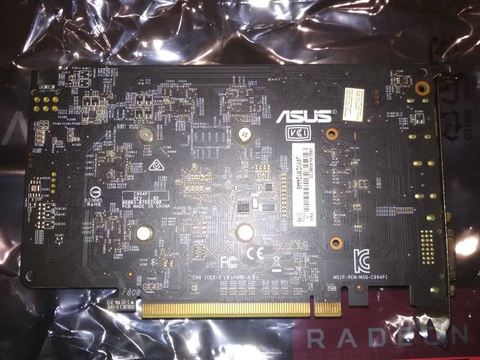Видеокарта Asus PCI-Ex Radeon RX550 2GB, рабочая