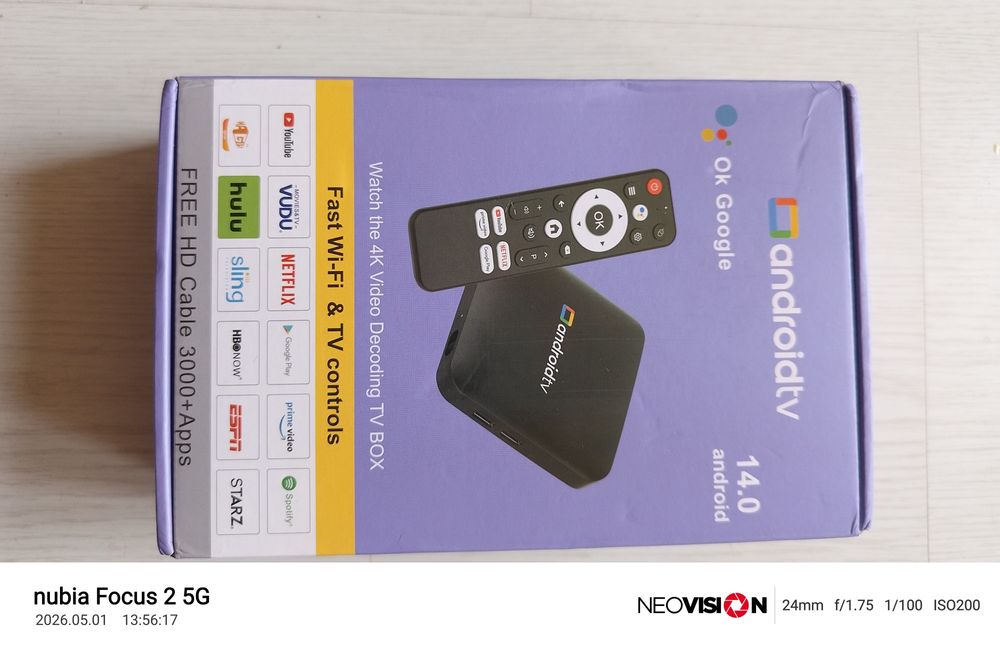 Android TV Box 4K UHD (nova na caixa)