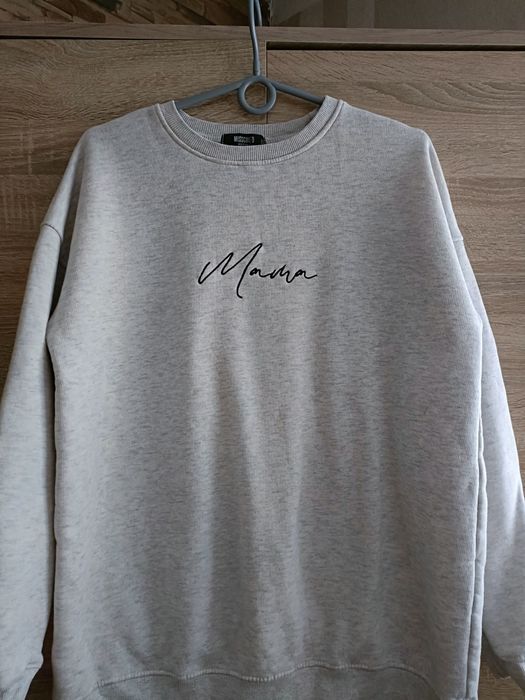 Jasna bluza lekko ocieplana oversize