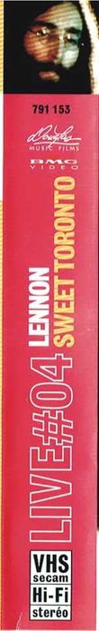 JOHN LENNON Live Rock & Roll Festival Toronto VHS TAPE