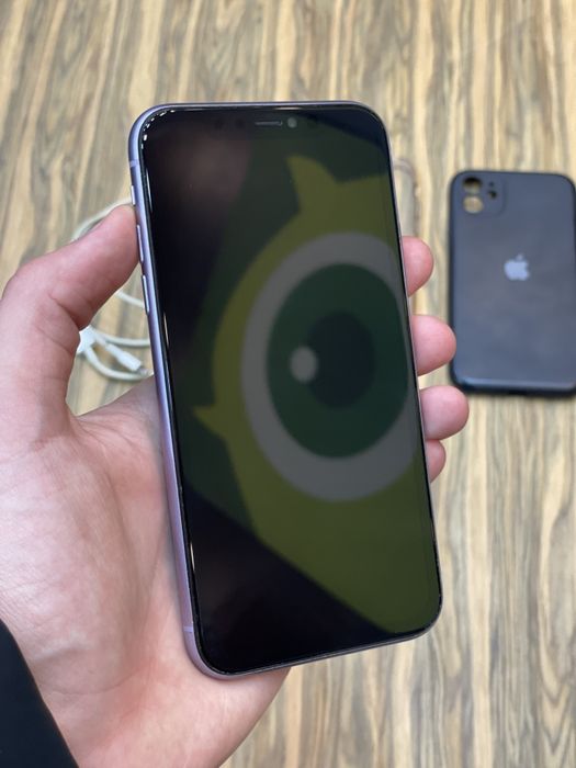 ‼️ iPhone 11 128GB фіолетовий, гарний стан, 2 чохли + кабель