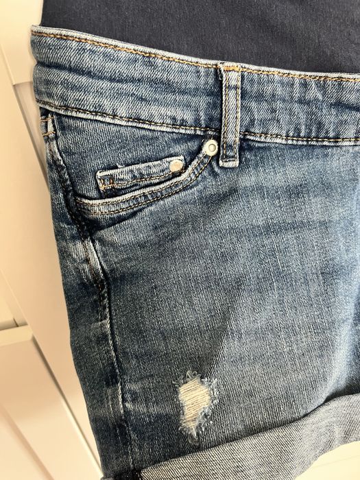 Jeansowe shorty ciazowe