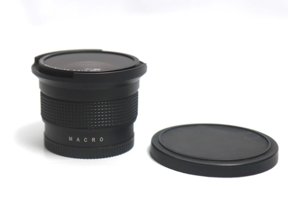 Adaptador fishEye Olho de Peixe função Macro para lentes de rosca 52