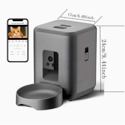 Alimentador Automático para Pets c/ Camara e Intercâmbio de Voz - NOVO