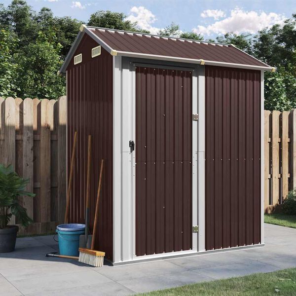 Abrigo de Jardim em Aço Galvanizado vidaXL 192x152x237 cm (Completo e Desmontado)
