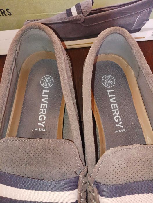 Mokasyny Loafers męskie skórzane Livergy lekkie i wygodne rozmiar 43