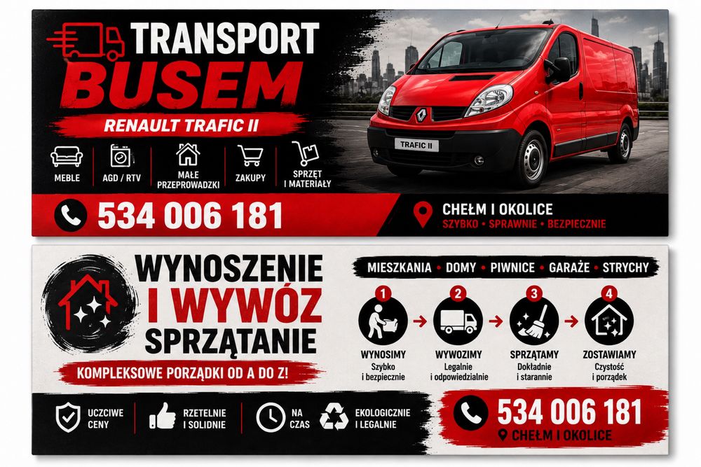 TRANSPORT BUSEM – Chełm i okolice