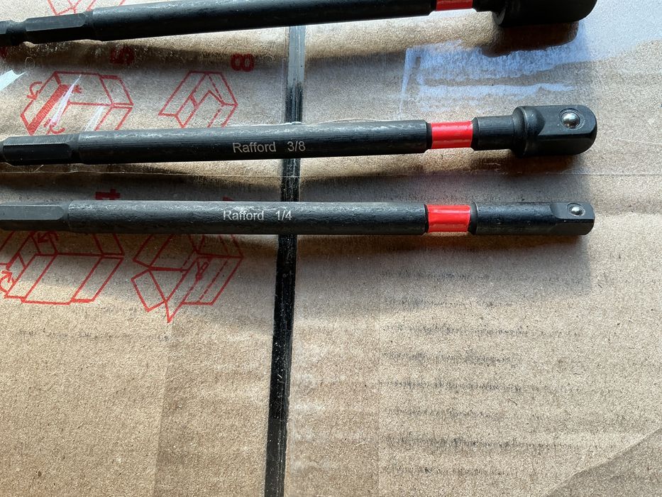 Набор 6шт високоміцних ударних адаптерів перехідників 1/4 3/8 1/2 нові