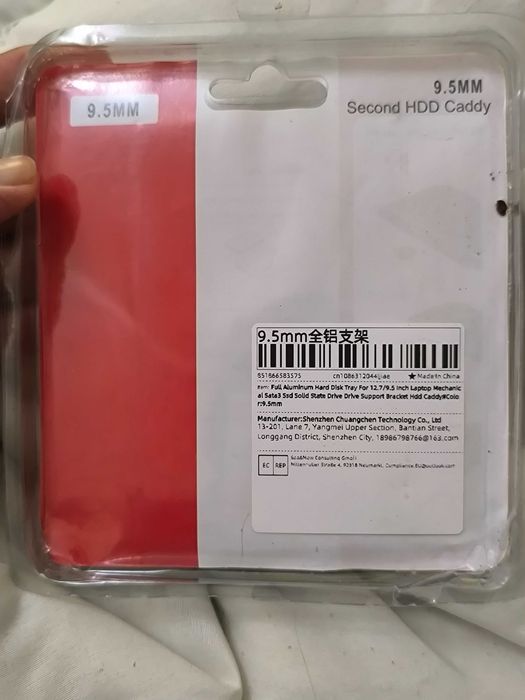 Second HDD caddy DVD drive