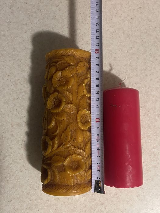 Натуральна воскова свічка. Свічка циліндр. Німеччина.