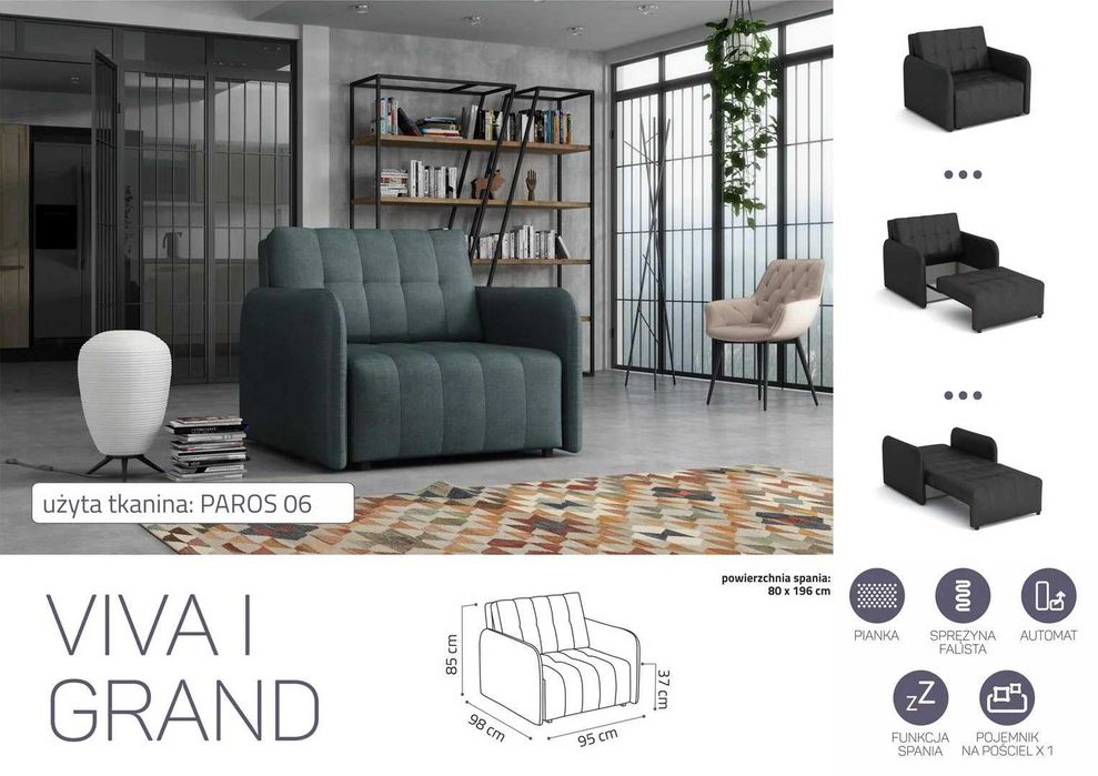 Fotel z funkcją spania Sofa Viva I Grand