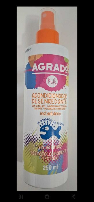 Spray acondicionador sem aclarado para crianças