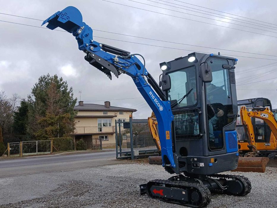 NOWA Minikoparka RIPPA R10 ECO 1000kg mega wyposażenie Kabina Leasing