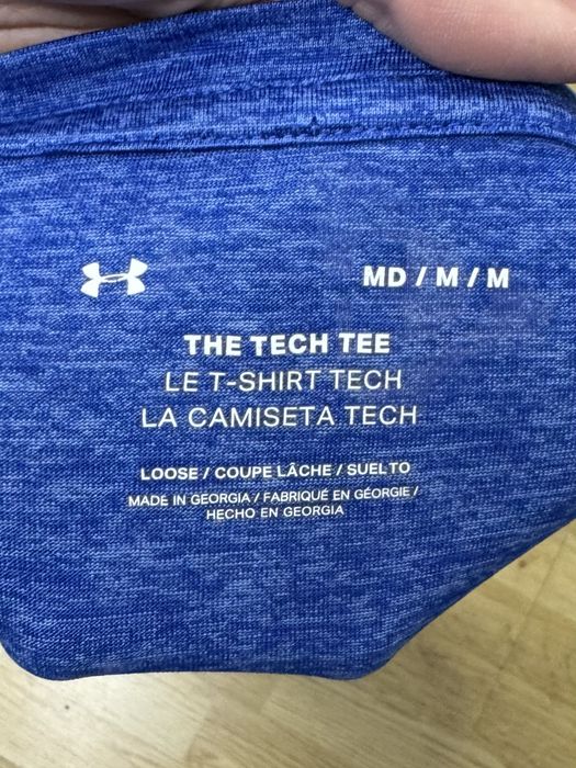 Under Armour Tech Tee футболка M размер спортивная синяя