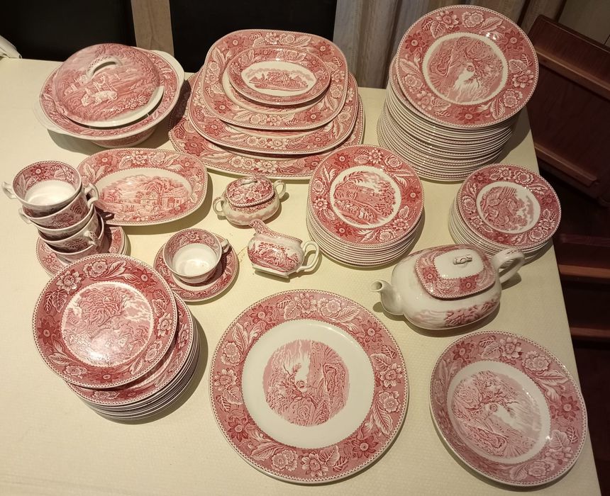 Serviço de louça inglesa "Woodland Burslem England"