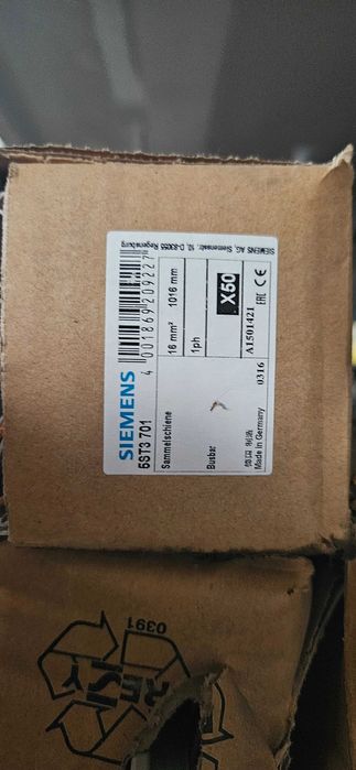 Szyna prądowa łączeniowa grzebieniowa 16mm L1016mm 5ST3701 Siemens