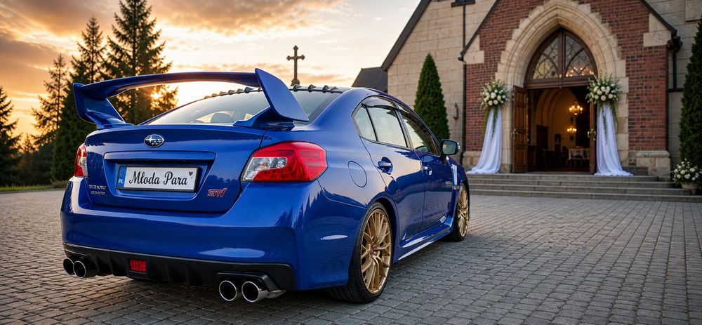 Auto do ślubu subaru wrx sti impreza nowość
