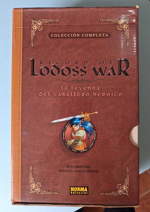 RECORD OF LODOSS WAR - Nº 1 a 19 [Completo] com caixa de arquivo. Mangá Norma Editorial
