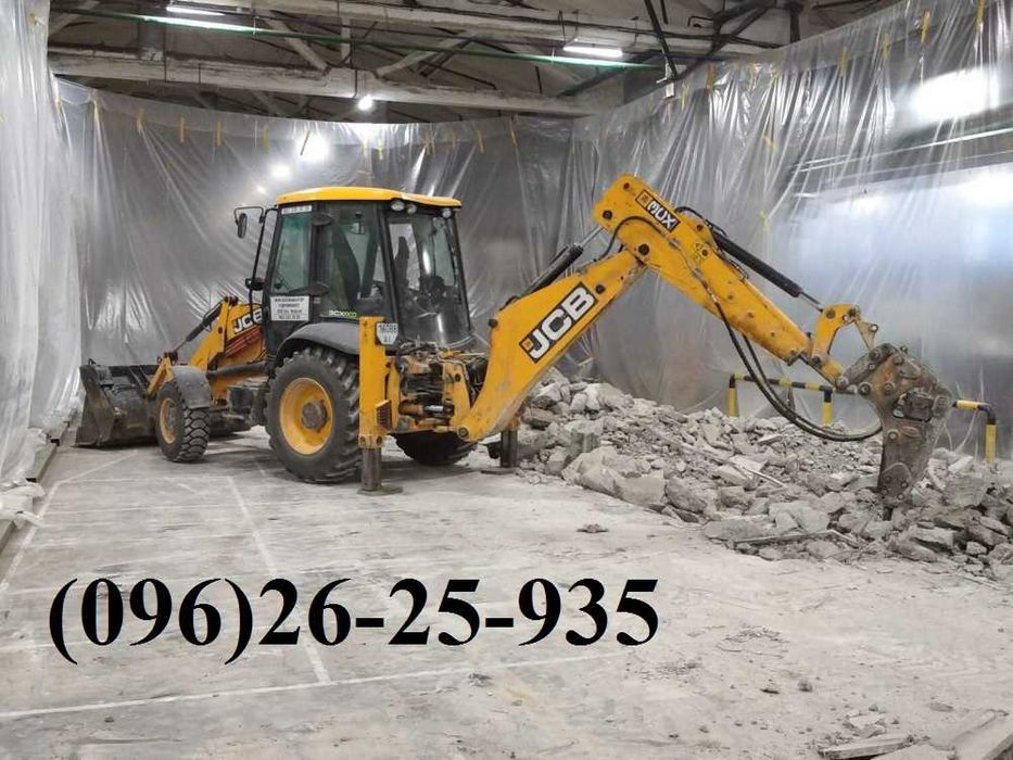Аренда экск. JCB 3сх/гидромолот, погрузчик, с НДC.