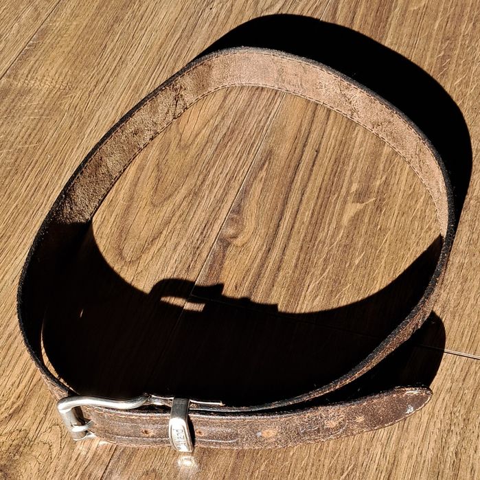 Timberland pasek skórzany brązowy