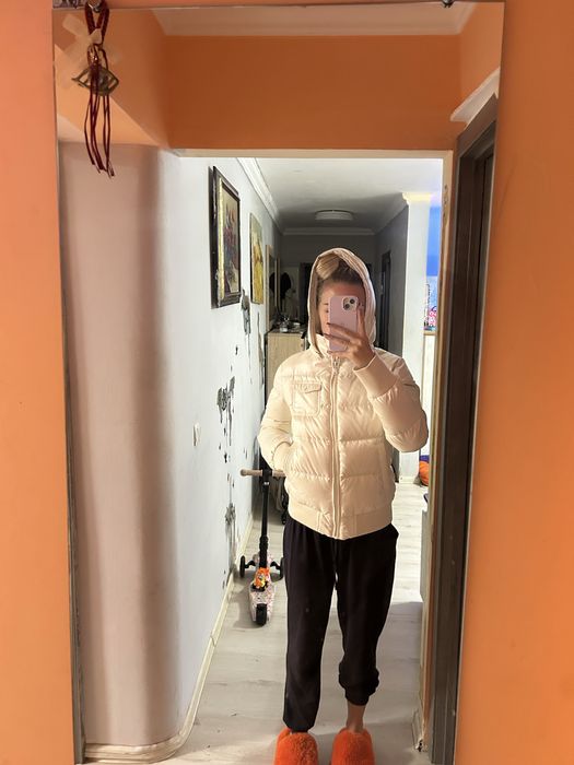 Пуховик білий теплий куртка