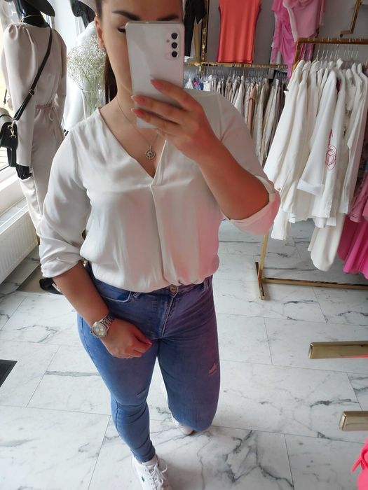 biała koszula stradivarius 36 s