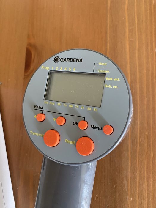Temporizador rega, eletrovalvula e sensor de chuva Gardena