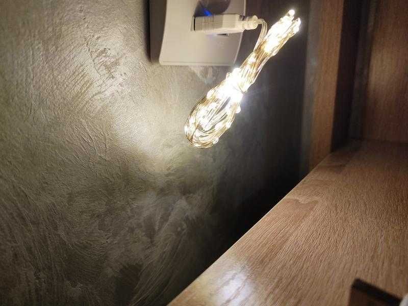 led гірлянда білого кольору 5м 50 led usb