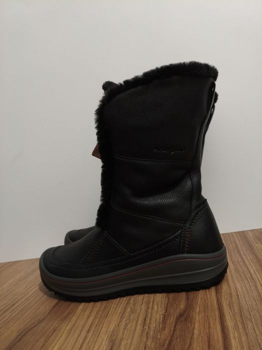Śniegowce ECCO Hydromax skórzane wysokie damskie ocieplane r. 38 25cm