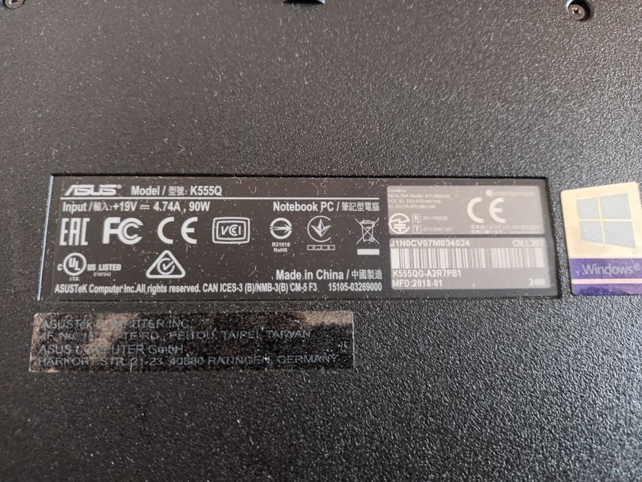 Portatil Asus avariado