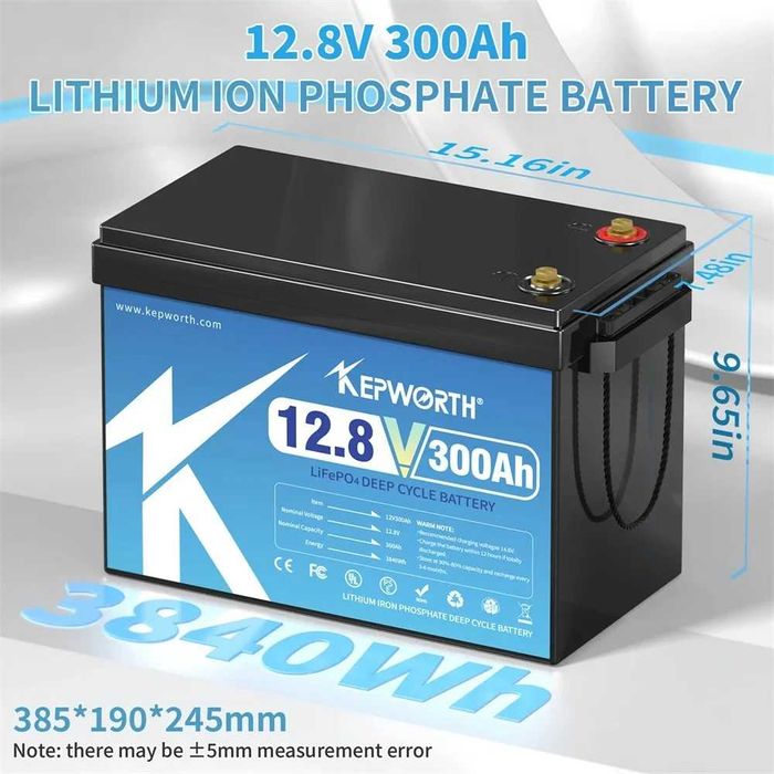 Аккумулятор Kepworth MOSEWORTH LiFePO4 12V/300AH, 3840W*h