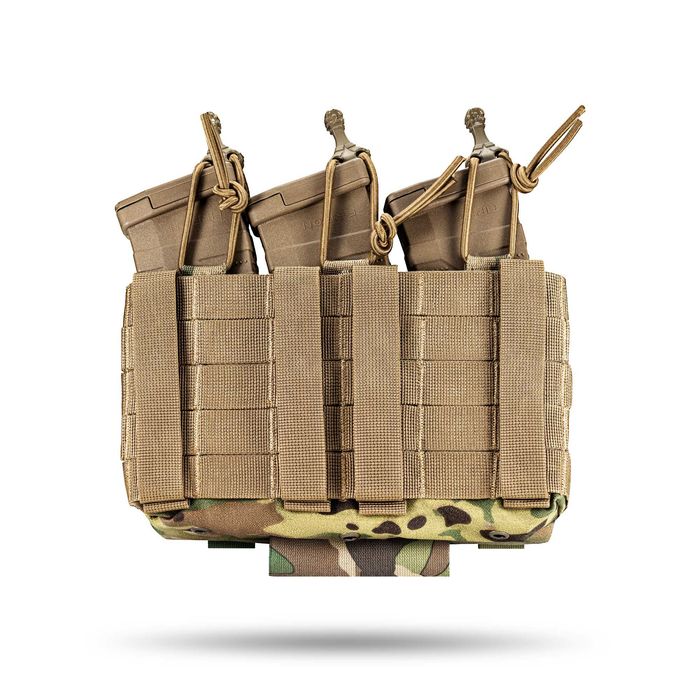Адмін підумок MOLLE, потрійний, під АК/AR (мультикам, піксель, койот)