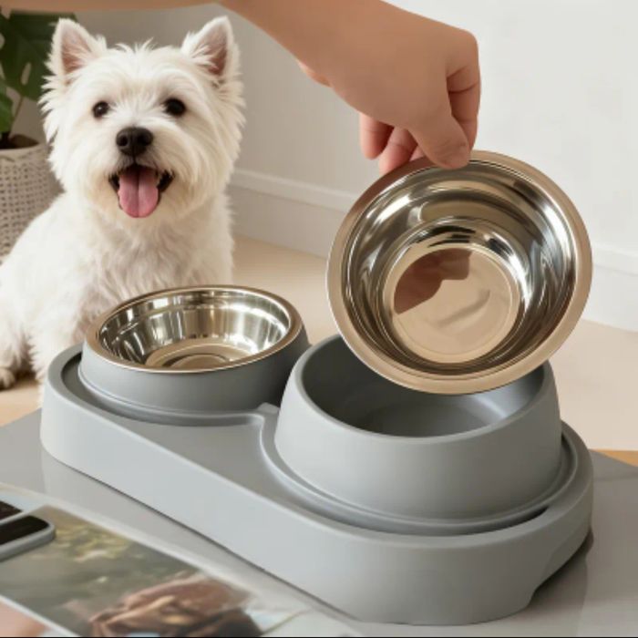 Подвійна миска/годівниця для тварин