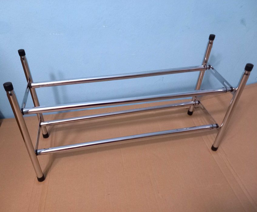 Stojak na buty Regał na obuwie Półka metalowa regulowana dł. 65-118 cm