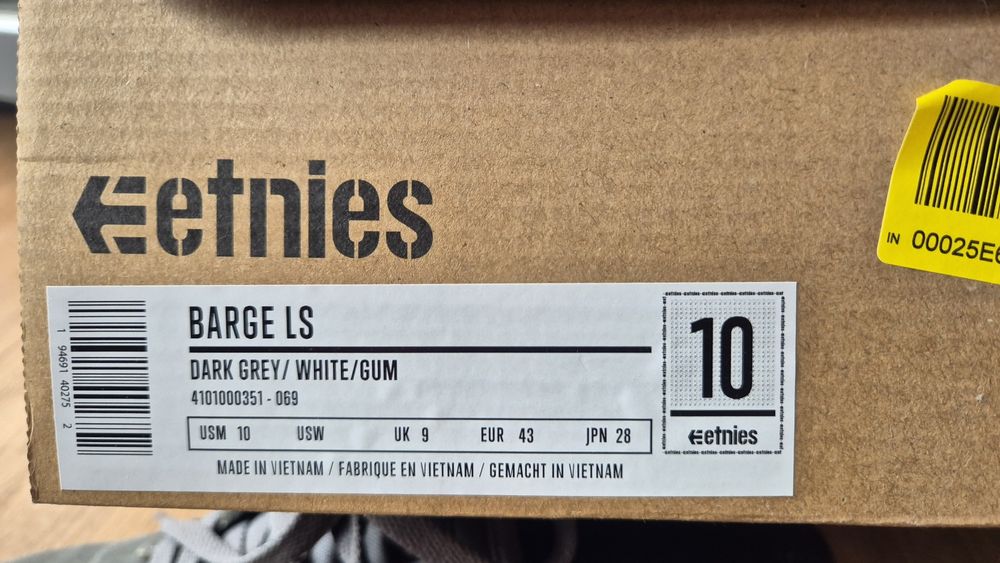 Buty Etnies barge ls rozmiar 43 dark grey