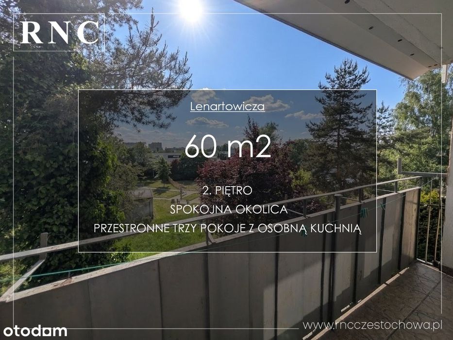 Trzy ustawne pokoje w spokojnej, zielonej okolicy | 2. piętro | 60 m2