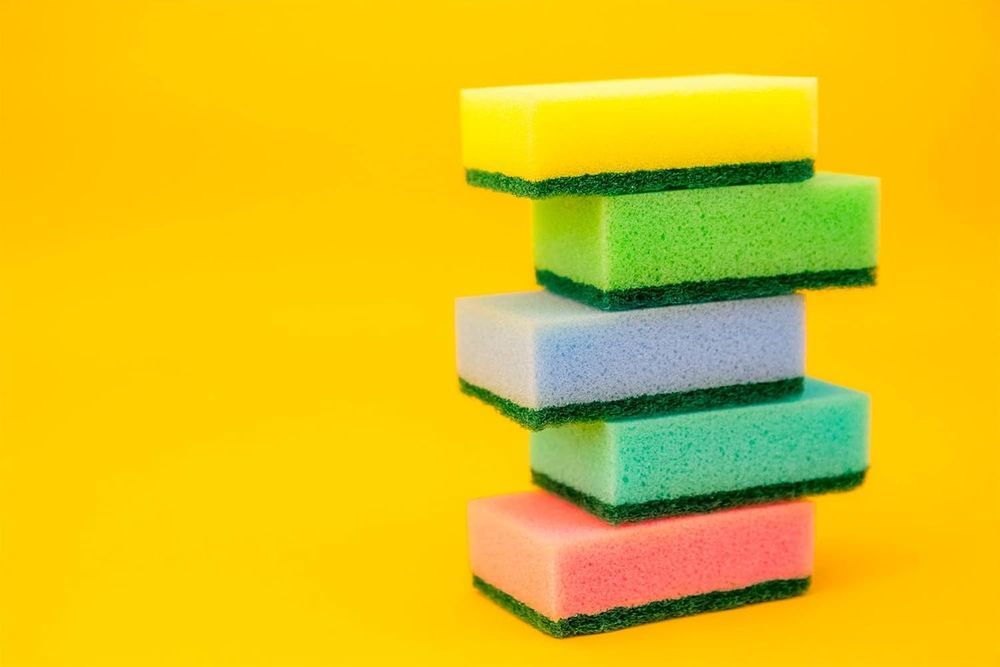 Gąbki kuchenne 150 szt. dwustronne, odporne na zarysowania