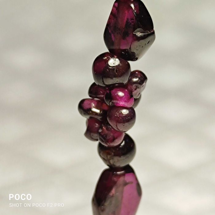 Naszyjnik (korale kolia) i kolczyki granat naturalny.