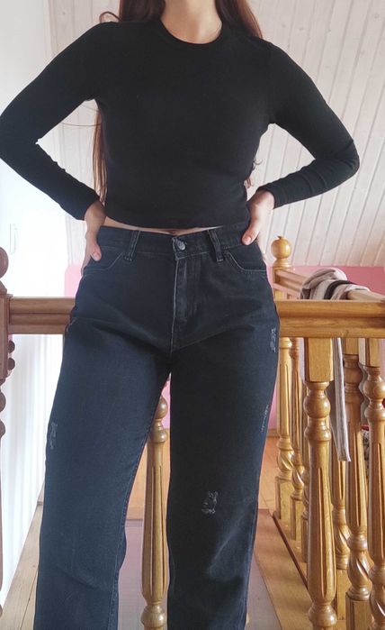 Джинси сіро-чорні