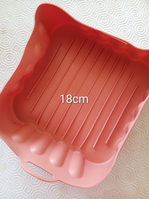 Duas formas (18cm) silicone para air fryer/forno