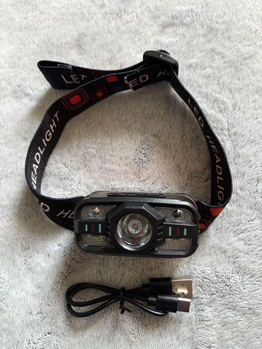 Налобний ліхтарик 6 режимів usb зарядка